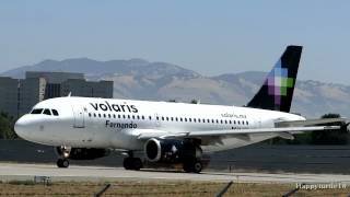 Volaris Airlines A319 CLOSE UP Takeoff From San Jose International Airport [upl. by Morette]