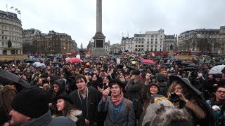 Anti Margaret Thatcher party in Trafalgar square [upl. by Labanna763]