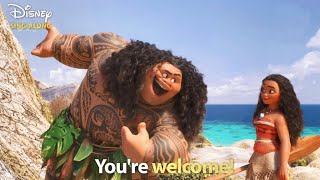 Youre Welcome  Moana Lyric Video  DISNEY SINGALONGS [upl. by Kimon]