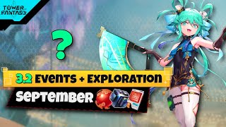 32 Events amp Exploration Red Nucleus September  Tower of Fantasy [upl. by Nnaik]