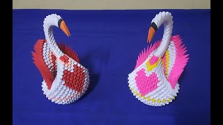 Como hacer un Cisne de origami 3d  How to make a 3d origami Swan [upl. by Bell337]