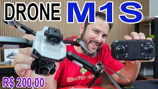 Drone M1S como ligar todas as configurações do controle primeiros passos qualidade da câmera [upl. by Akirehs]