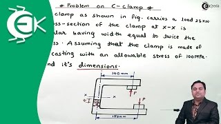 Problem on C Clamp  Design Cotter Joint Knuckle Joint Levers and Offset Links  Design of Machine [upl. by Aisena824]