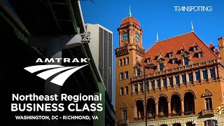 Amtrak Northeast Regional Business Class Train 67  Washington DC  Richmond VA [upl. by Waller477]