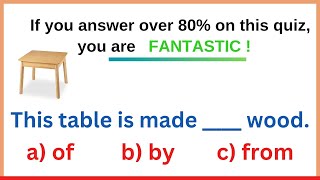 English Grammar Test ✍️  If You Score Over 80 On This Quiz You Are FANTASTIC [upl. by Ydnec]