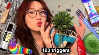 100 TRIGGERS IN 100 SECONDS 😳💯 fast and aggressive asmr without headphones [upl. by Helmut]