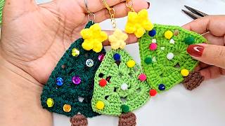 ✨ No necesitas Experiencia para tejer quotLlavero de Pino navideño a Crochetquot tutorial con sobrantes [upl. by Hibbs]