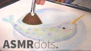 Simple narwhal drawing • Soft pastels  ASMR  no talking [upl. by Aivuy]