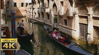 venice italy romantic gondola ride  amazing 4k video ultra hd [upl. by Aikin709]