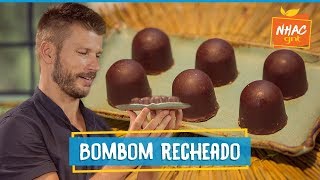 Bombom de chocolate recheado com paçoca de castanha  Rodrigo Hilbert  Tempero de Família [upl. by Mages]