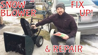 How to fix up and old snow blower MTD Yardworks with Tecumseh [upl. by Nett]