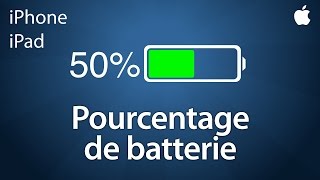 Afficher le pourcentage de batterie sur iPhone et iPad [upl. by Asilim]