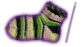 Socken häkeln lernen für Anfänger  Woolpedia [upl. by Nial116]