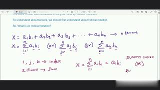 Lecture 1  Introduction to Indicial Notation [upl. by Nemad]