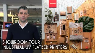 Mimakis Industrial UV Flatbed Printers  Showroom Tour [upl. by Nomrej]