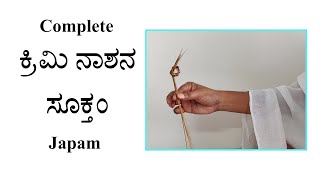 KANNADA  Krimi Nashana Mantra Japa  To Destroy Viruses and Germs  Atharva Veda  Sri K Suresh [upl. by Riaj]