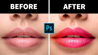 Cách Làm Hiệu Ứng Tô Son Cho Môi Cực Nhanh Và Đẹp Bằng Photoshop  Retouch Lips  Photoshop Tutorial [upl. by Arabela672]