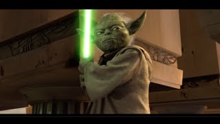 Every Yoda Fight Attack of the Clones The Clone Wars Revenge of the Sith [upl. by Mulac526]