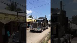 Truck life Jamaica trailer going down Ewarton town fully loaded in Jamaica run come take a look 🇯🇲 [upl. by Fanny]