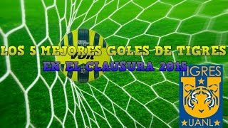 LOS MEJORES 5 GOLES DE TIGRES EN EL CLAUSURA 2015 [upl. by Ronel]