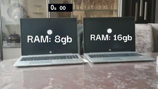 8gb vs 16gb RAM Speed Test  HP Probook 8gb vs HP Probook 16gb Laptop [upl. by Alsi]