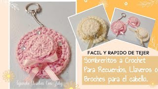 Sombreritos a Crochet para Recuerdo Souvenir Llavero o Broche Facil y Rapido para Principiantes [upl. by Noelyn]