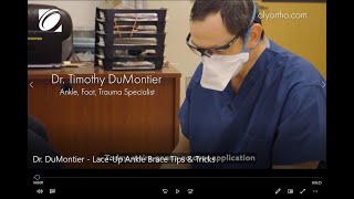 Lace Up Ankle Brace Tips amp Tricks with Dr DuMontier [upl. by Arriaet]