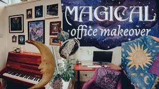 Dream Magical Office Makeover 🌛 Witchy Whimsigoth Dark Academia vibes ☁️ [upl. by Hayman]