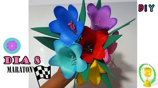 DIY Flor AZUCENA en goma eva Foamy [upl. by Ahseneuq]