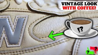 Custom New Balance 992 How To Give Sneakers Aged Look w Coffee Dye [upl. by Eldoree]