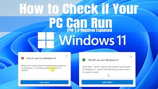 How to Check If Your PC Can Run Windows 11  TPM 20 Explained [upl. by Lipson894]