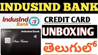 INDUSIND BANK LEGEND CREDIT CARD UNBOXING TELUGU [upl. by Gaw]