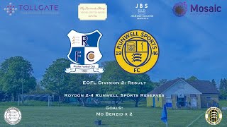 Roydon 24 Runwell Sports Reserves [upl. by Ahseirej686]