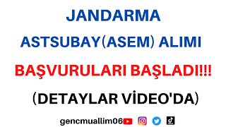 2024 Jandarma Astsubay ASEM başvuruları başladıDetaylar videoda [upl. by Lehcem]