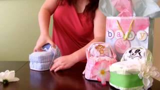 How to make a Diaper Cake Small Bassinet for baby shower [upl. by Airitak]