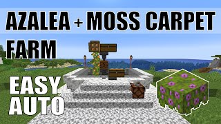 Minecraft 117 Azalea and Moss Carpet Farm  Fully Automatic  Easy and Efficient [upl. by Beaufort]