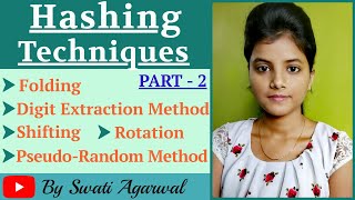 Types of Hashing TechniquesPart 2Hashing Methods in Data StructuresData StructuresSwati Agarwal [upl. by Nerita]