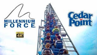 2022 Millennium Force Roller Coaster On Ride Back Seat 4K POV Cedar Point [upl. by Cramer]