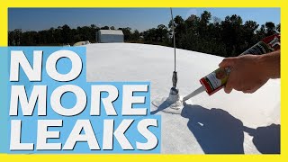 How to apply Dicor Lap sealant to your RV roof  No more leaks RV Maintenance Pt 1 [upl. by Ellened964]