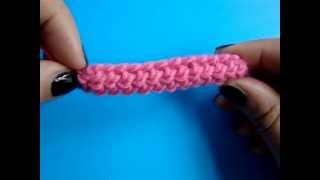 Пятигранная гусеничка  Мастер класс 7  Crochet cord [upl. by Lirpa]