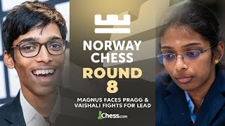 Can Magnus Avenge His Loss vs Pragg Anna Faces Vaishalis Challenge Norway Chess 2024 Rd 8 [upl. by Sollars]