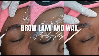 STEPBYSTEP BROW LAMINATION AND WAX [upl. by Shepperd]