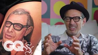 Jeff Goldblum Critiques Jeff Goldblum Tattoos  Tattoo Tour  GQ [upl. by Chip955]