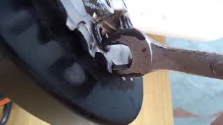 Howto EASILY Remove Stuck Chainring Bolt with just a WRENCH [upl. by Harry]