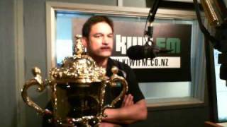 Taine Randell amp the Webb Ellis Cup 24910 Radio Wammo Show Kiwi FM [upl. by Piselli859]