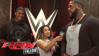 Jameis Winston und Donovan Smith backstage bei Raw Raw Fallout 27 Juni 2016 [upl. by Hnirt]