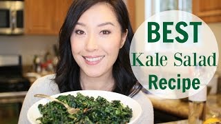 EASY KALE SALAD with POMEGRANATE [upl. by Allerie]