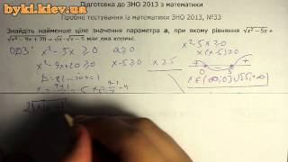 Математика Рівняння з параметром №33 Пробне тестування 2013 Підготовка до ЗНО 2013 [upl. by Inoue593]