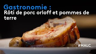 Gastronomie  rôti de porc Orloff et pommes de terre [upl. by Eiuqnom164]