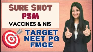 PSM SURE SHOT FOR NEETPG amp FMGEVaccines amp National Immunization Schedule neetpg fmge inicet [upl. by Ybot]